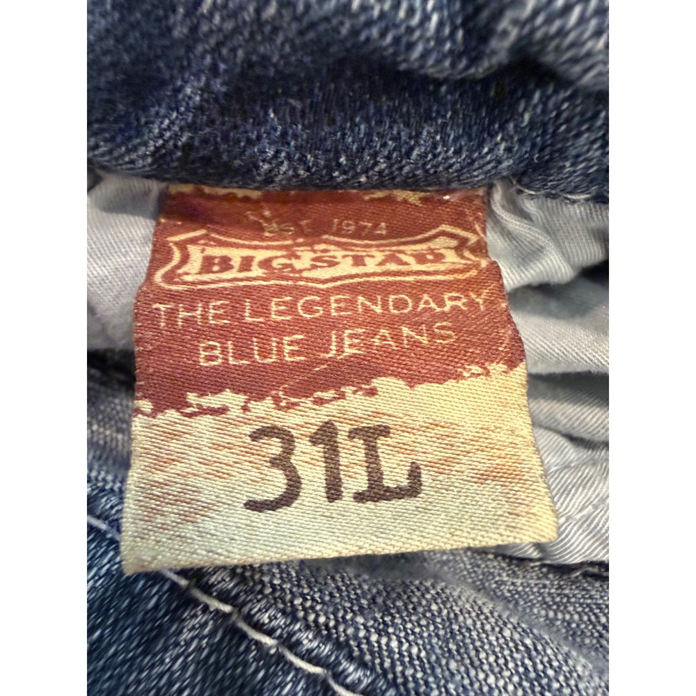 Buckle Big Star Vintage Liv Bootcut Jeans Blue Distressed Studded 31L Womens - Picture 7 of 12